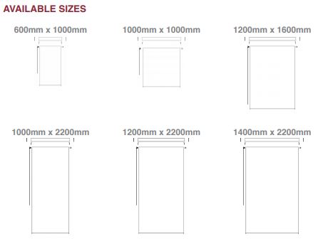 Screen Blinds in a Box Sizes